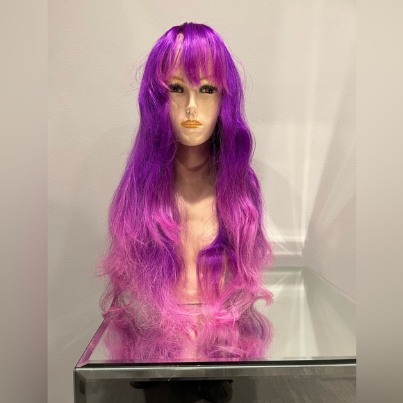 Long purple wig loose curls, dip dye dark light purple Yanina Annabelle’ wigs - Picture 3 of 6